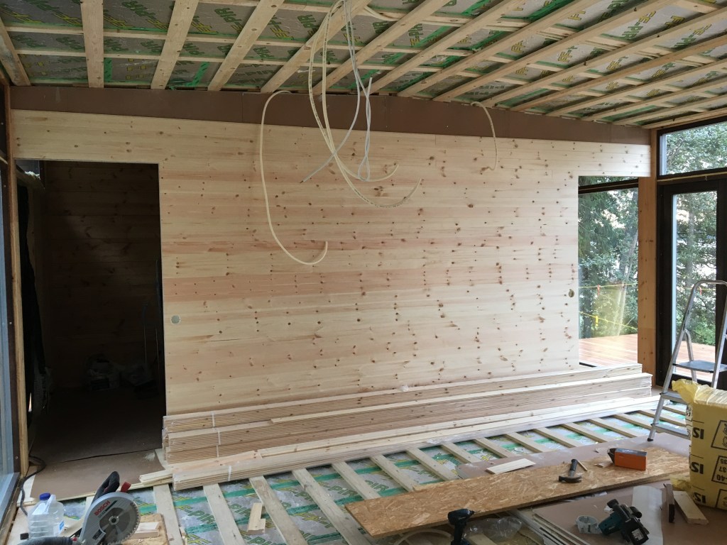 Sisäseinät ja -katto, mökin rakentaminen, MindyJBlog