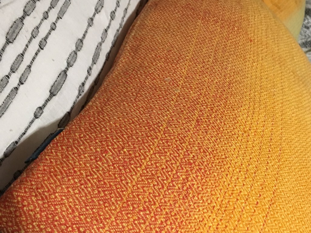 Pellavatyynyt, makuuhuone, oranssi Syksy, mustavalkoinen Koivu